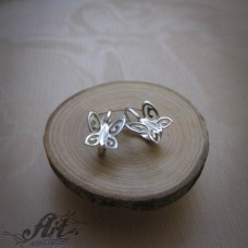 Сребърни дамски обеци "Пеперуди"  - E-1290